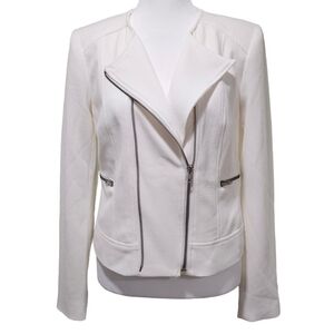 NWOT Forever 21 Women's Ivory Business Casual Moto Jacket - Size S